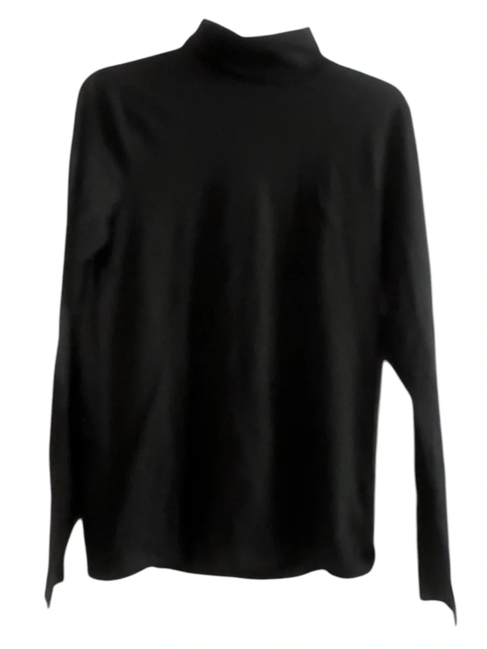 J. Crew Black Crewneck Long Sleeve Top Size Large 100% Cotton
